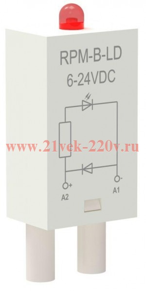 Модуль защиты для реле диод+светодиод 6-24В DC ONI RPM-B-LD-DC6-24V