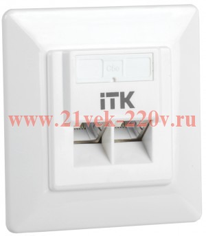 ITK Внутренняя инф. розетка RJ45 кат. 5Е FTP 2 порта