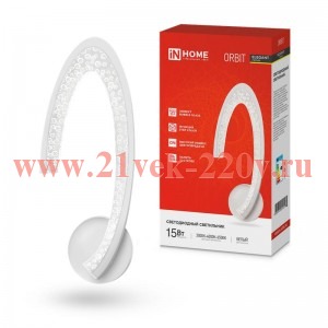 Светильник светодиодный ELEGANT ORBIT 15Вт 230В 3000-6500К 1200лм STEP COLOR бел. IN HOME 4690612051