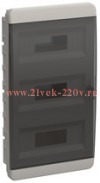 Щит встраиваемый пластиковый ЩРВ-П-36 TEKFOR 36м белый черная прозрачная дверь IP41 IEK (01-02-061)