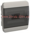 Щит встраиваемый пластиковый ЩРВ-П-8 TEKFOR 8м белый черная прозрачная дверь IP41 IEK (01-02-001)