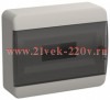 Щит накладной пластиковый ЩРН-П-12 TEKFOR 12м белый черная прозрачная дверь IP41 IEK (01-01-021)
