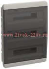 Щит встраиваемый пластиковый ЩРВ-П-54 TEKFOR 54м белый черная прозрачная дверь IP41 IEK (01-02-081)