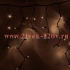 Гирлянда бахрома светодиодная 4,0x0,6м 128LED тепло-белый IP65 постоянное свечение, черный каучук