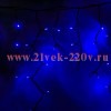 Гирлянда бахрома светодиодная 5,6x0,9м 240LED синий IP65 эффект мерцания, черный каучук, 230В