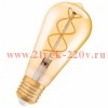 Лампа филаментная светодиодная Osram спираль Vintage 1906 LED CL Edison GOLD 5W/820 E27 L140x64mm