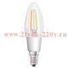 Лампа филаментная светодиодная свеча Osram LED SCL B 60 DIM 5W/827 230V CL E14 520lm Filament