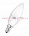 Лампа светодиодная свеча LV CLB 60 7SW/830 220-240V FR E14 560lm 25000h OSRAM тёплый белый свет