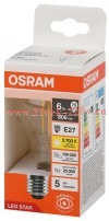 Лампа филаментная Osram LED STAR CL A75 6W/827 CL E27 230V