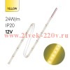 Светодиодная лента FL-Strip 2835-S120-Y 24.0W/m YELLOW DC-12V IP20 10*5000mm FOTON