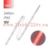 Светодиодная лента FL-Strip 2835-SW120-R 24.0W/m RED DC-12V IP65 10*5000mm FOTON