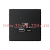 Зарядка USB ArtGallery тип-А и тип-C 45Вт QC PD карбон Systeme Electric