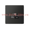 Зарядка USB ArtGallery тип-А и тип-C 45Вт QC PD базальт Systeme Electric