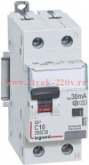 Дифавтомат Legrand DX3 АВДТ 1П+Н C16А 30MA тип A