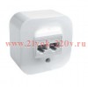 Розетка компьютерная Legrand Quteo 2xRJ45 кат.5e UTP белая [уп 20шт]