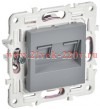 Розетка компьютерная 2-ая RJ45 кат.5E SKANDY SK-K03Gr серый IEK