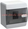 Щит накладной UNION Compact ЩРН-П-4 4м прозрачная дверь IP41 IEK