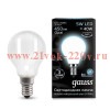 Лампа светодиодная филаментная Gauss Black Filament шар P45 5W 4100К 450lm E14 OPAL