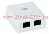 ITK Настенная инф. розетка RJ45, кат.5Е UTP, 2-порта